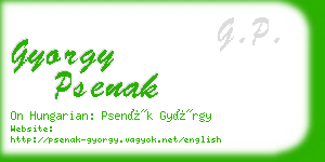 gyorgy psenak business card